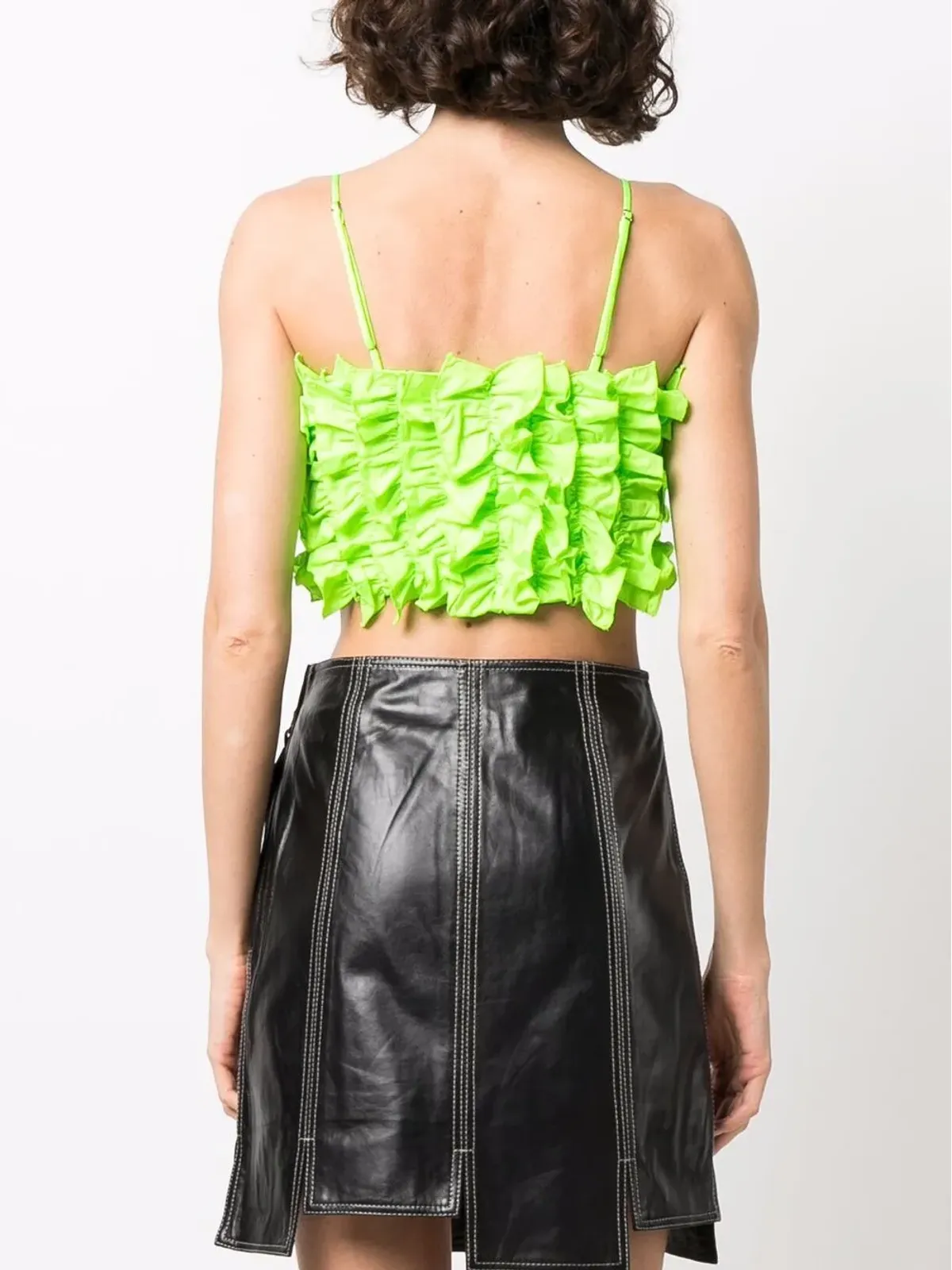 MSGM クロップド・ラッフルドトップ - 画像4