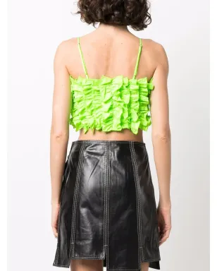 MSGM クロップド・ラッフルドトップ - サムネイル4