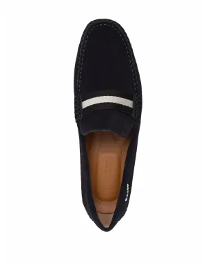 Bally ピアース レザー ドライバーズ ネイビー ワイドフィット - サムネイル4