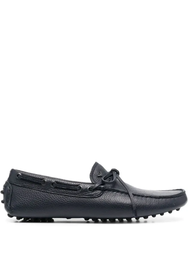 Emporio Armani Emporio Armani リボンディテール レザー ローファーの商品画像