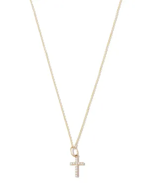 Sydney Evan 14K イエローゴールド ダイヤモンド クロス ネックレス - サムネイル1