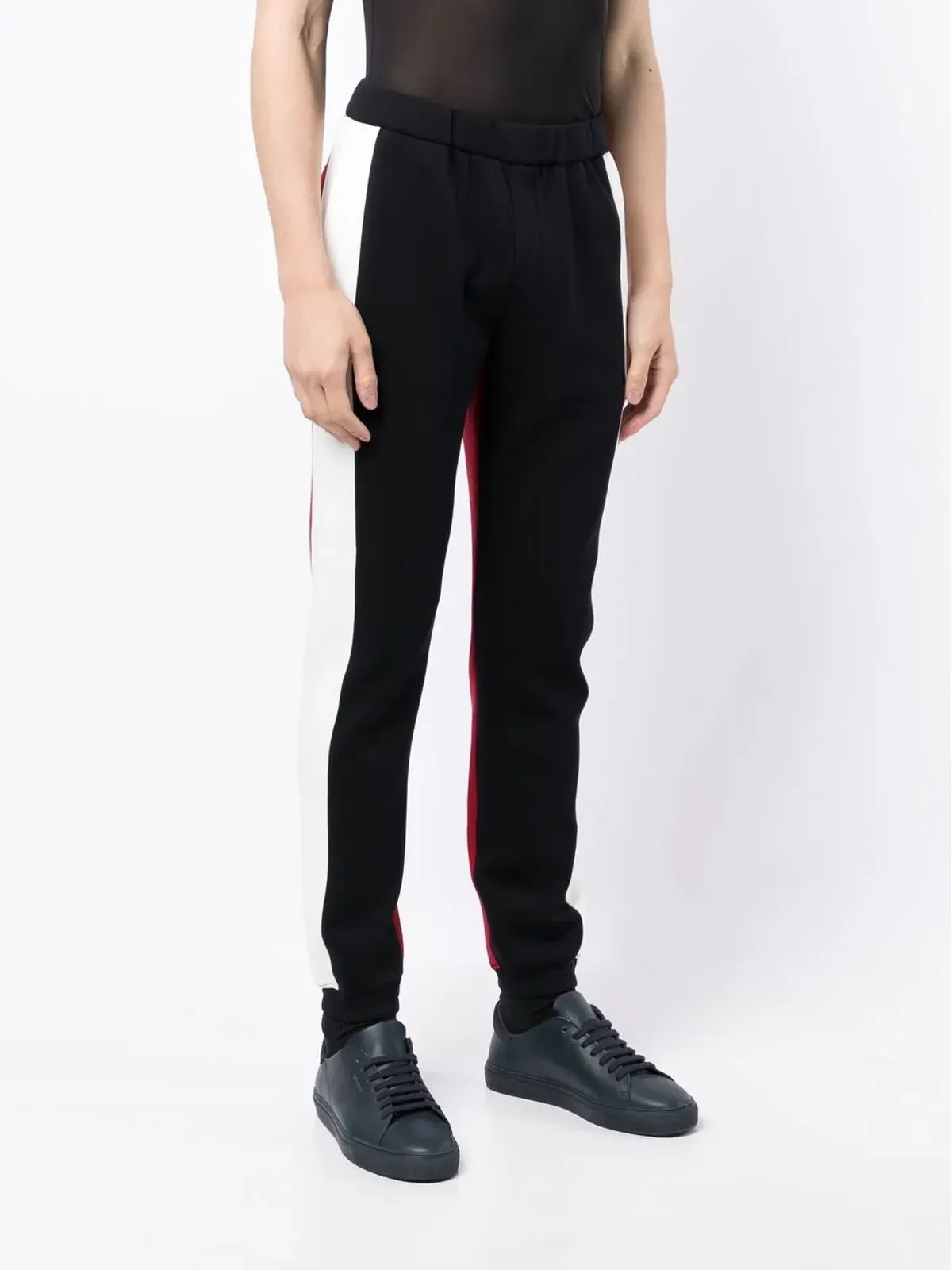 Emporio Armani カラー・ブロック・パネル入り トラックパンツ - 画像3