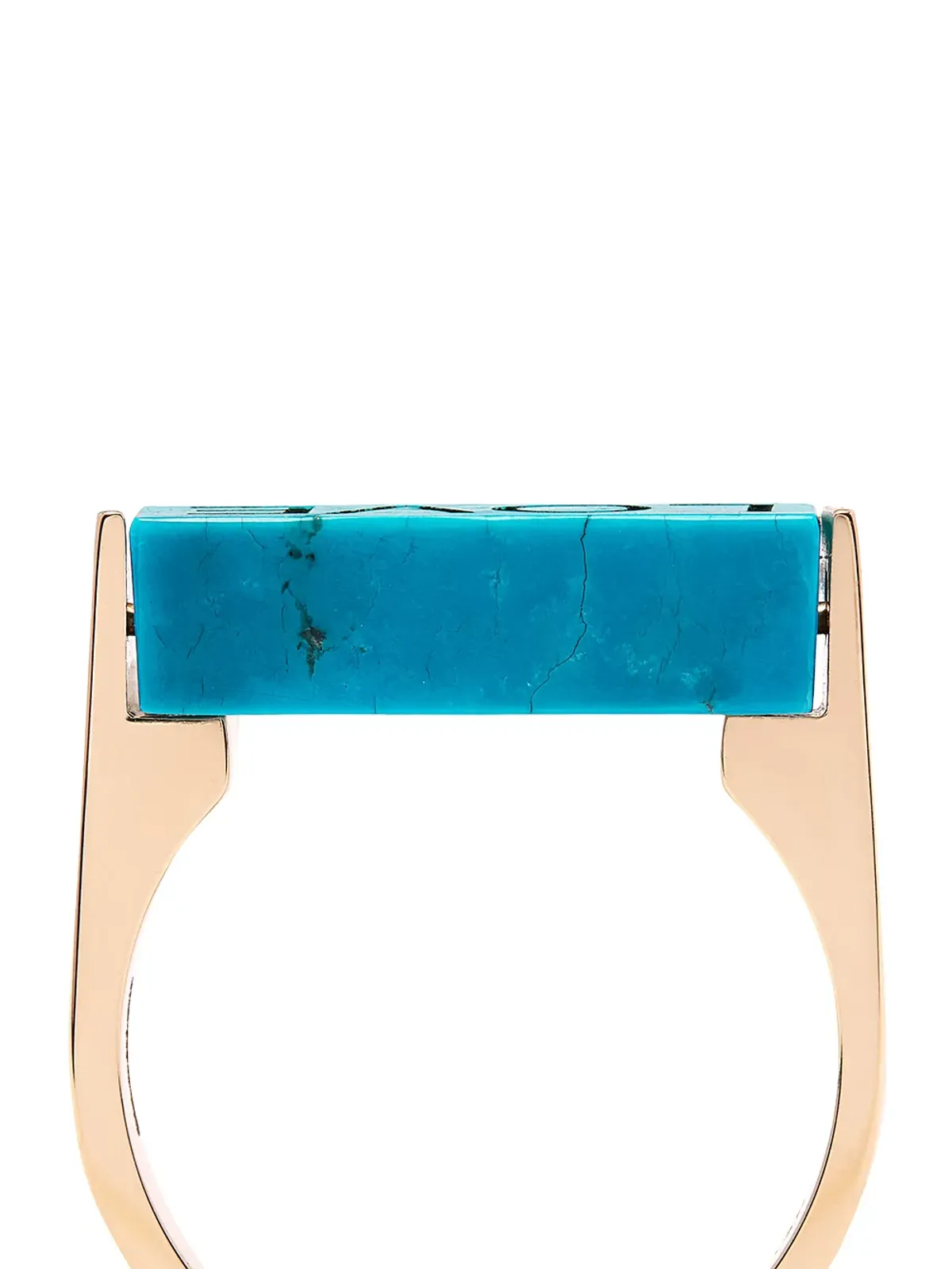 LUIS MORAIS 14kt イエローゴールド ターコイズ サインネットリング - 画像3