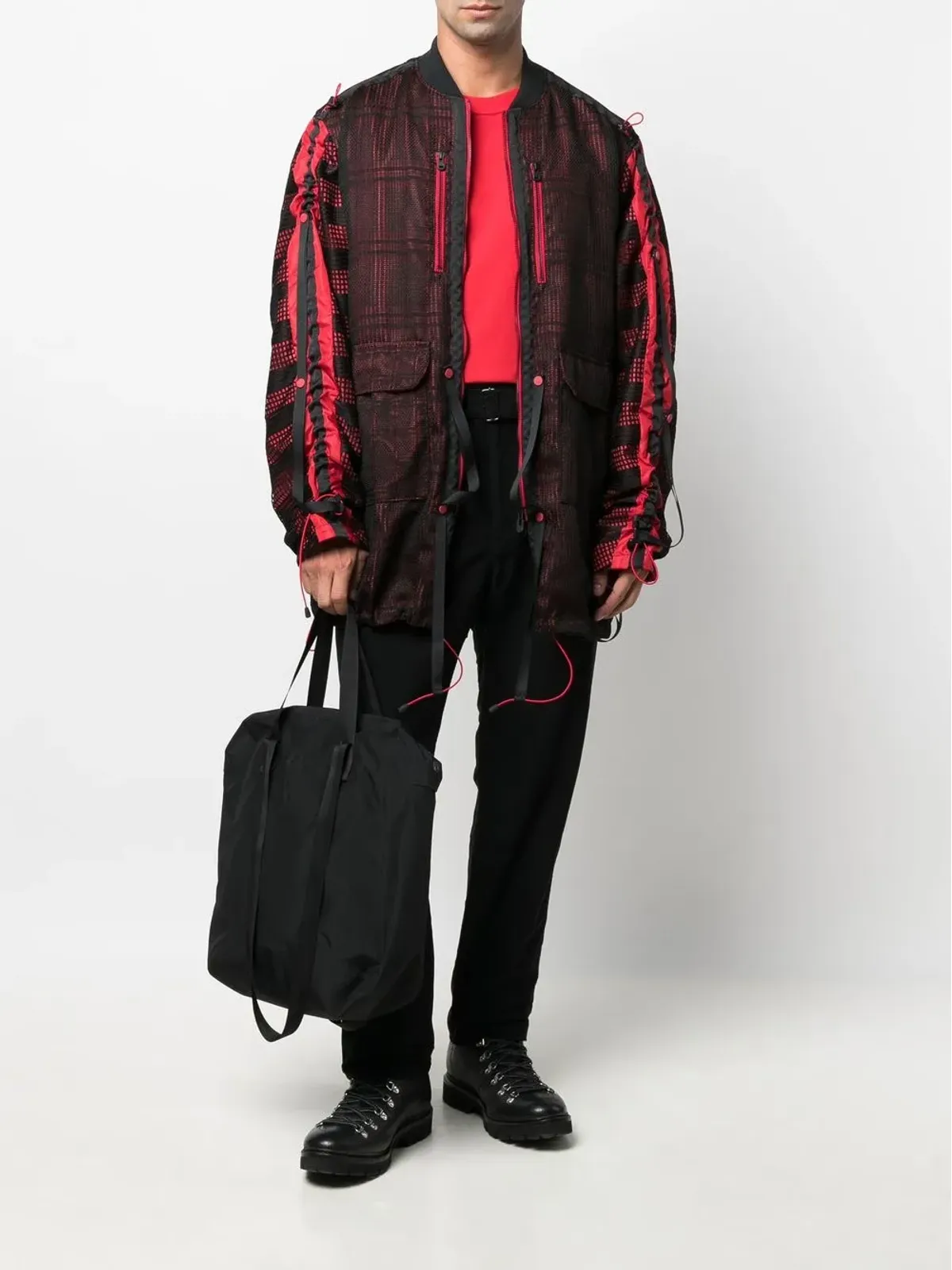 White Mountaineering メッシュパネル入りジップアップジャケット - 画像2