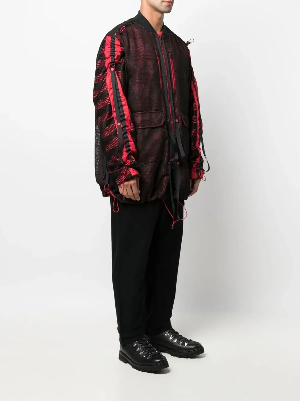 White Mountaineering メッシュパネル入りジップアップジャケット - 画像3