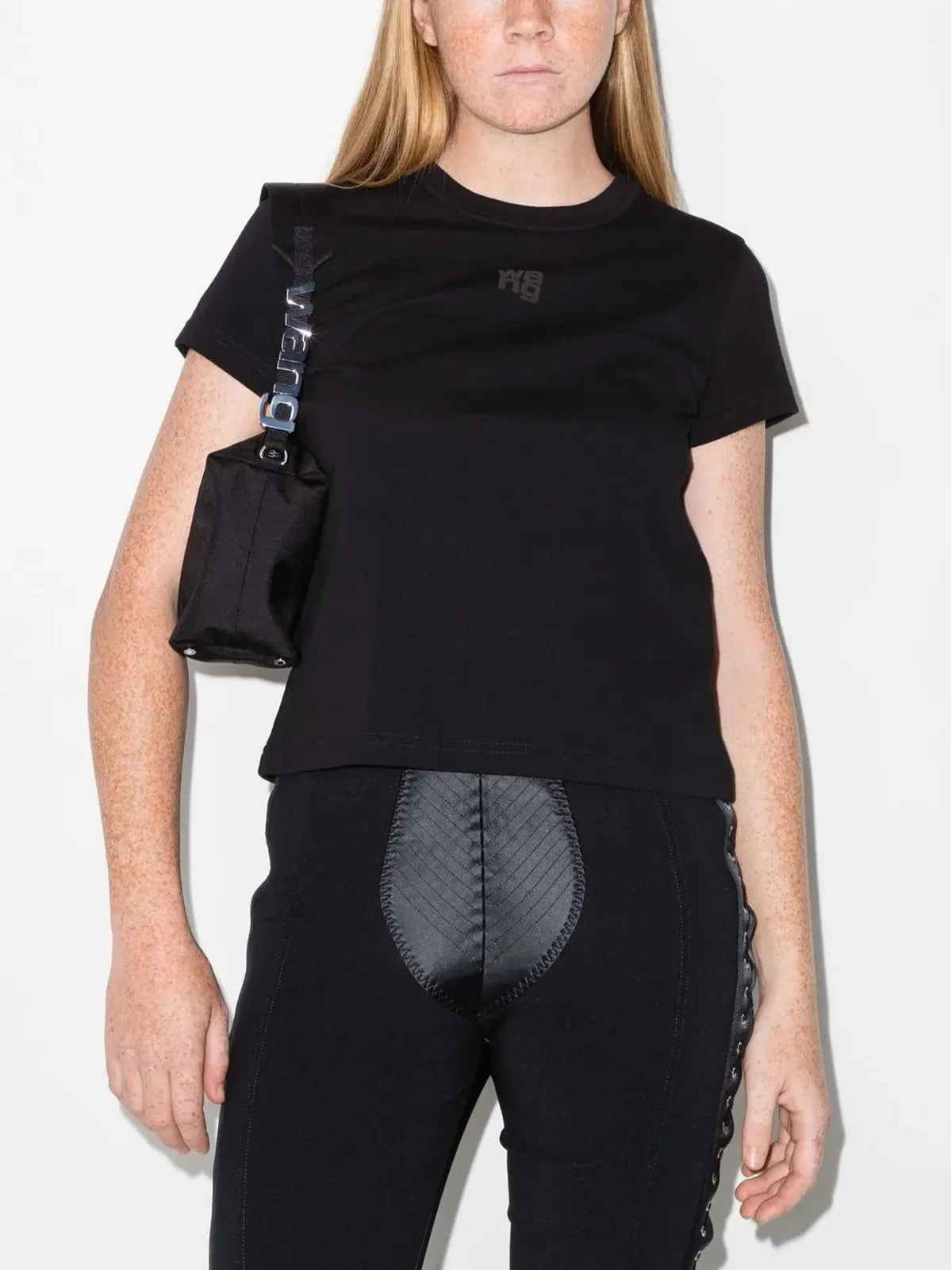 Alexander Wang ロゴプリント半袖Tシャツ ブラック - 画像2
