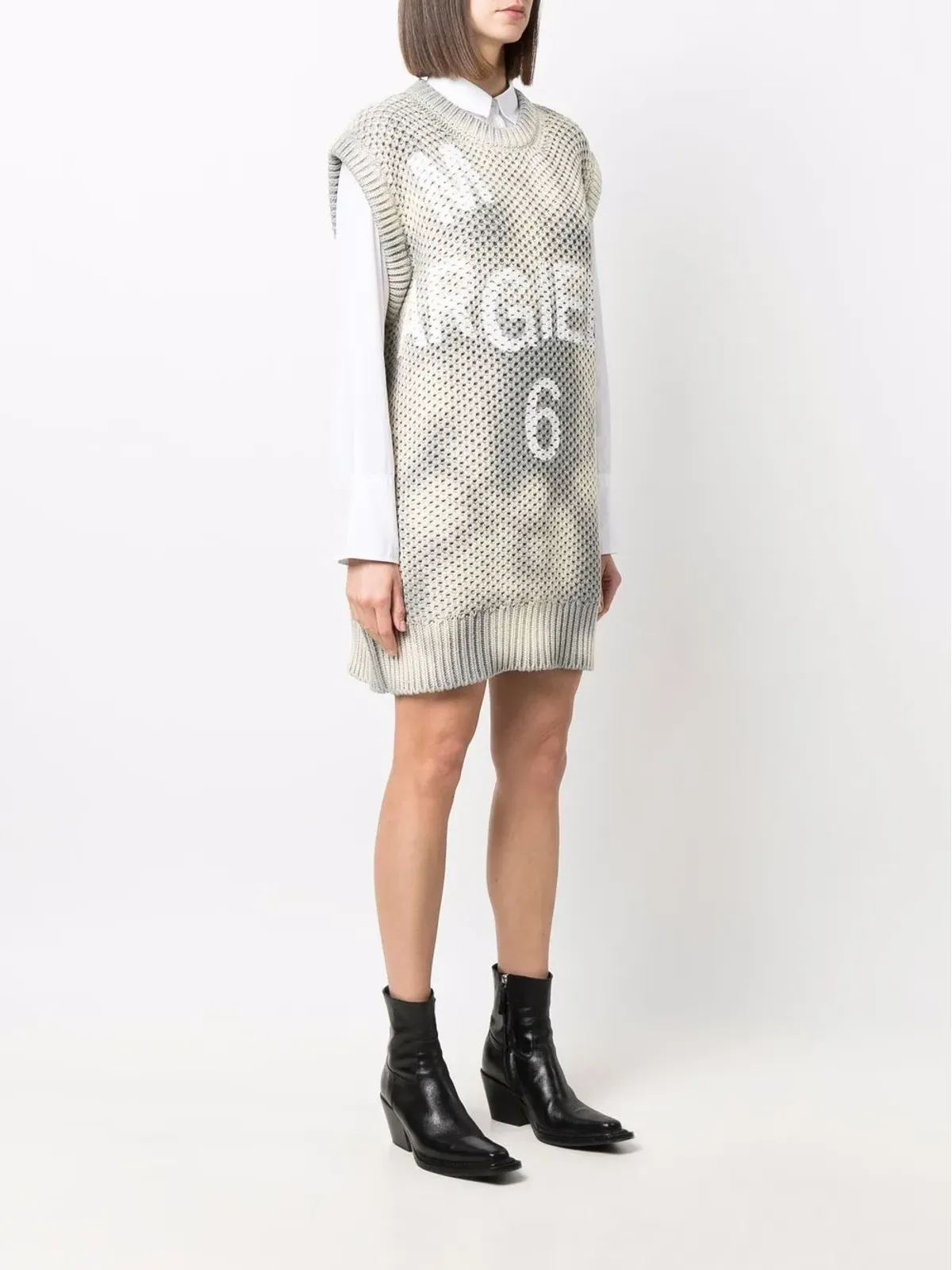 MM6 Maison Margiela タイダイ柄ニットワンピース - 画像3