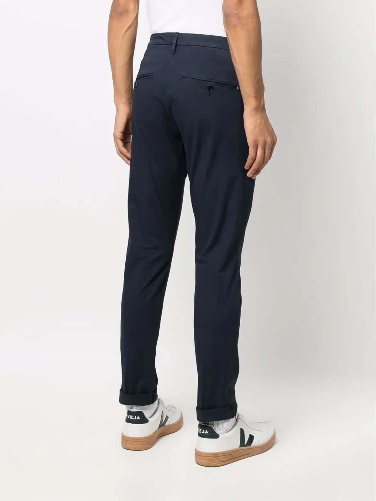 DONDUP プリーツ入りスリムフィット チノパンツ - ブルー - 画像4