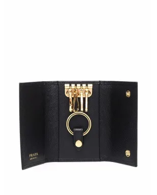 Prada トライアングルロゴ サフィアーノレザー キーホルダーケース - サムネイル3
