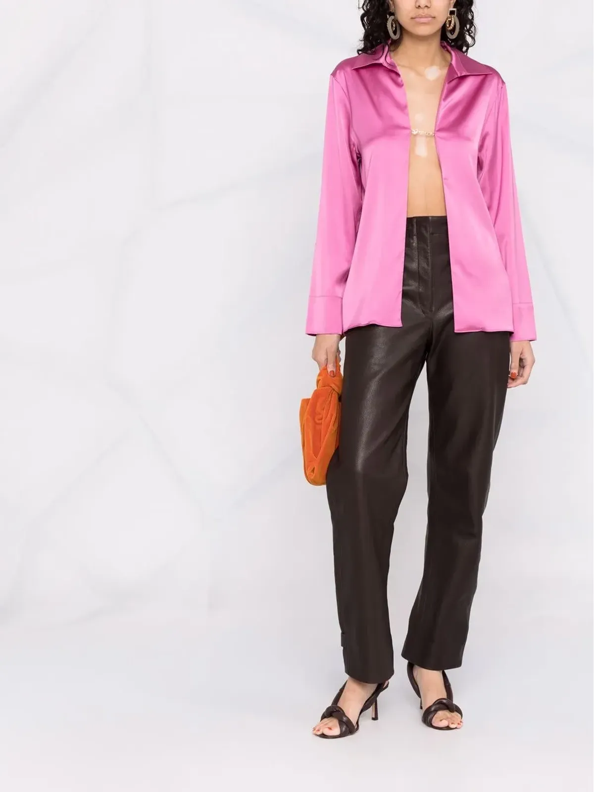 Jacquemus La Chemise Notte satin shirt - Pink - 画像2