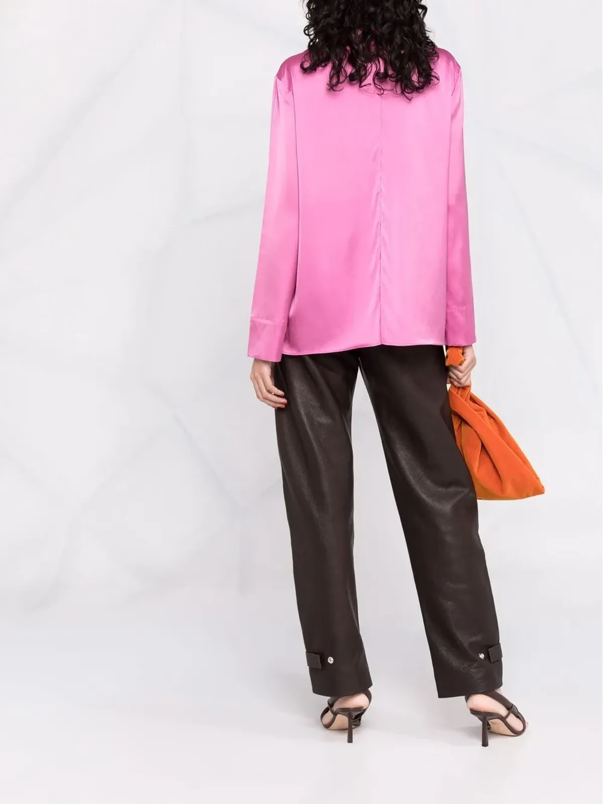 Jacquemus La Chemise Notte satin shirt - Pink - 画像4