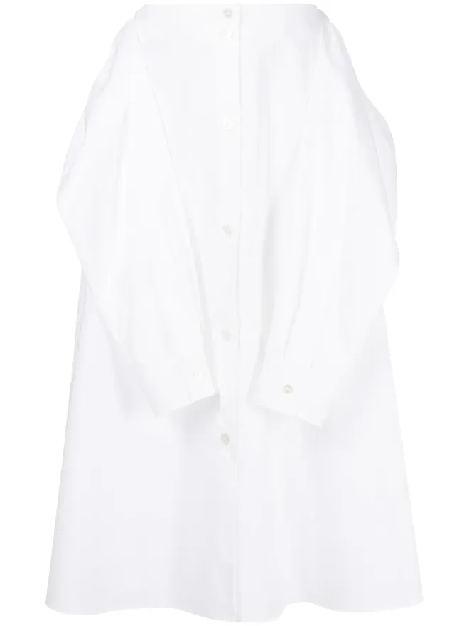 MM6 Maison Margiela MM6 Maison Margiela ボタンアップ袖リボンウエスト付きスカートの商品画像