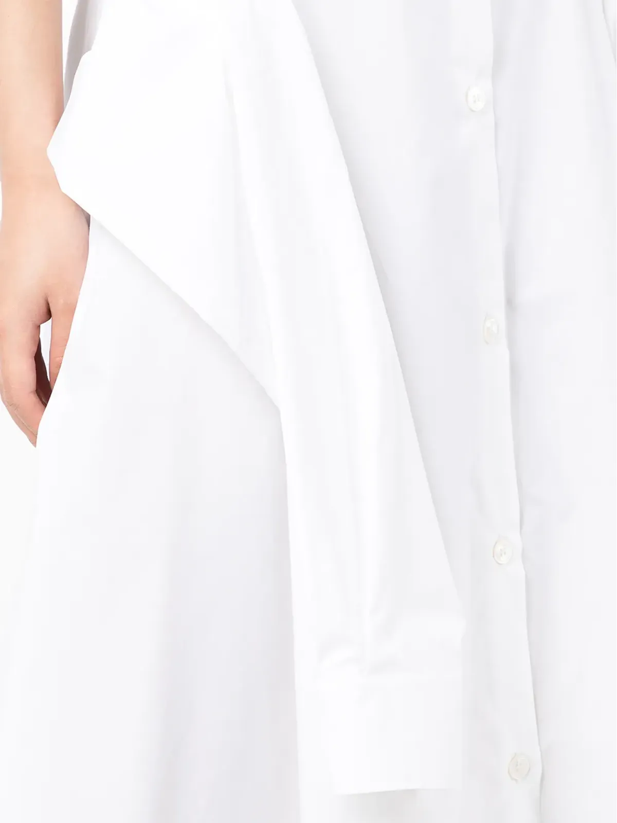 MM6 Maison Margiela ボタンアップ袖リボンウエスト付きスカート - 画像5
