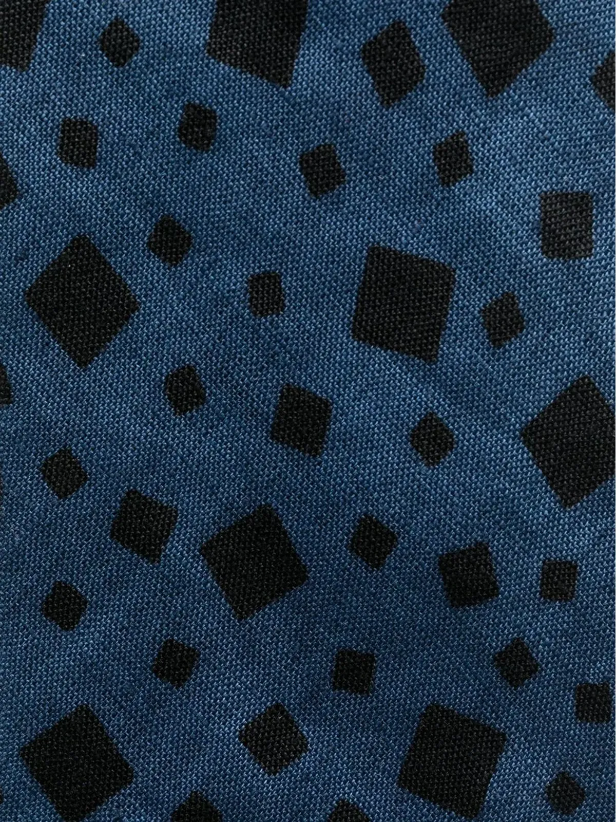 Versace Pre-Owned 1970s square-print linen tie - Blue - 画像2