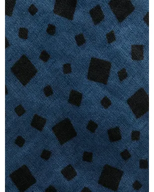 Versace Pre-Owned 1970s square-print linen tie - Blue - サムネイル2