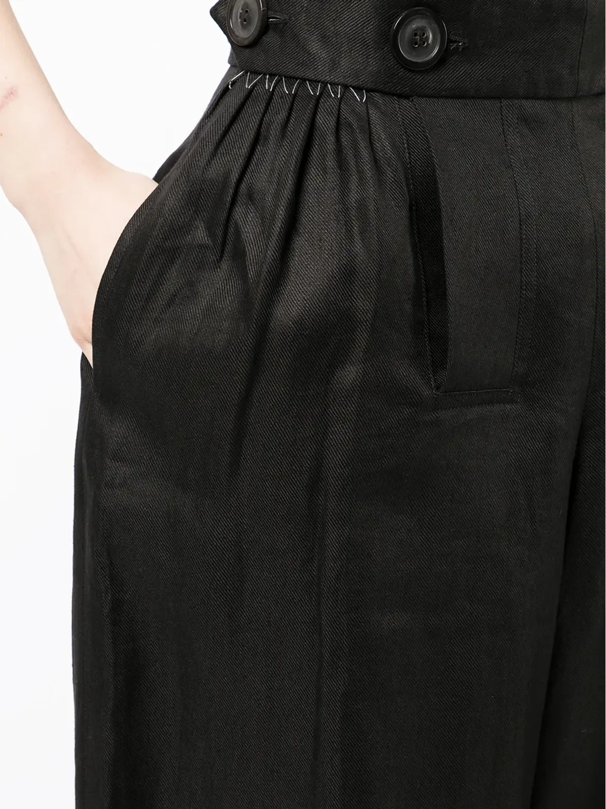 Maison Margiela ボタン留めウエスト クロップドパンツ - 画像5