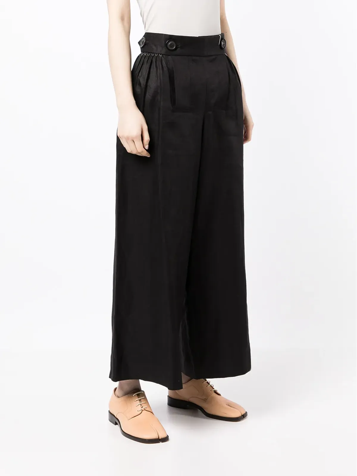 Maison Margiela ボタン留めウエスト クロップドパンツ - 画像3