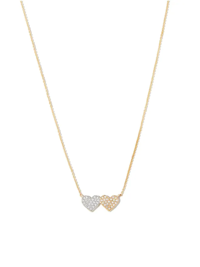 Sydney Evan Sydney Evan ダイヤモンド ダブルハート ネックレスの商品画像