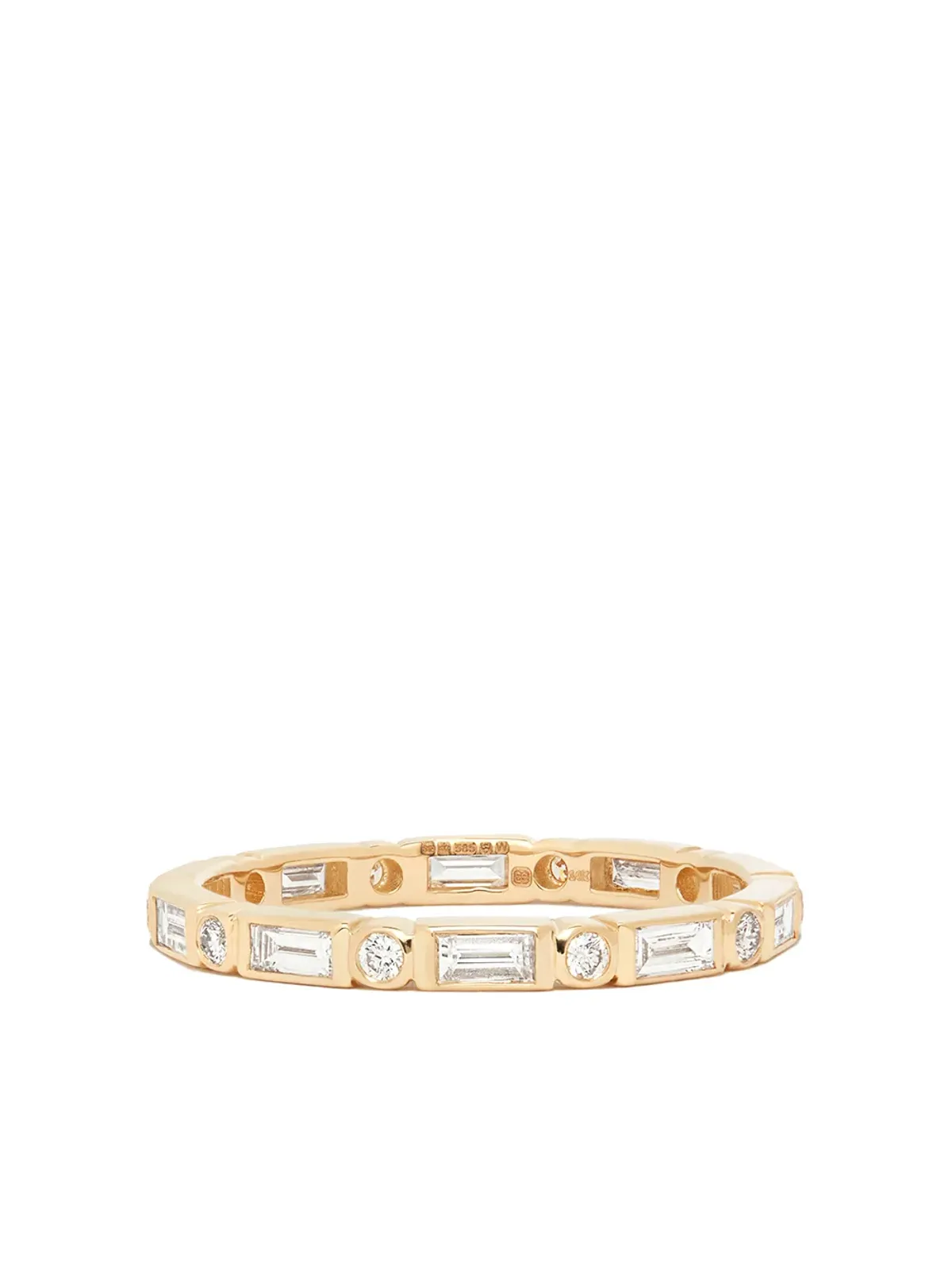 Sydney Evan 14K イエローゴールド ダイヤモンド エタニティリング - 画像2