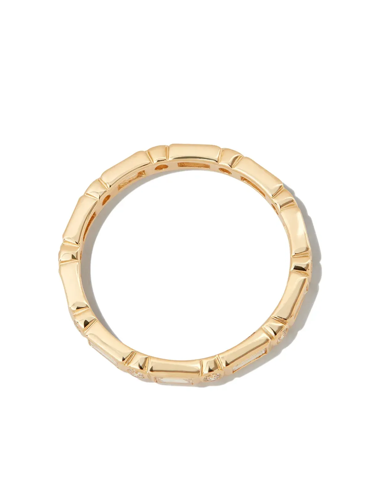 Sydney Evan 14K イエローゴールド ダイヤモンド エタニティリング - 画像3