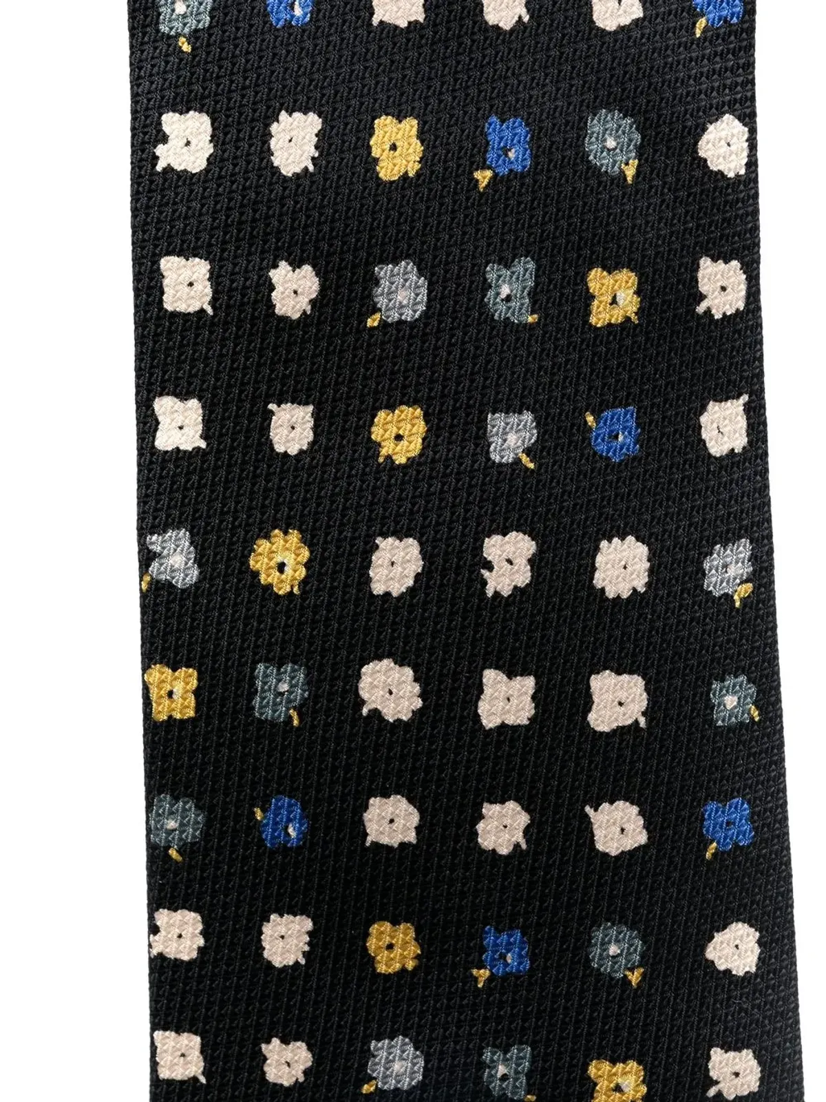Versace Pre-Owned 2000年代 花柄プリント シルクタイ ブラック - 画像2