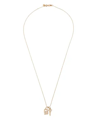 Sydney Evan 14K イエローゴールド ロックキー ダイヤモンド ペンダント ネックレス - サムネイル2