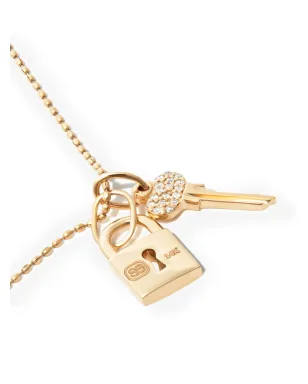 Sydney Evan 14K イエローゴールド ロックキー ダイヤモンド ペンダント ネックレス - サムネイル3