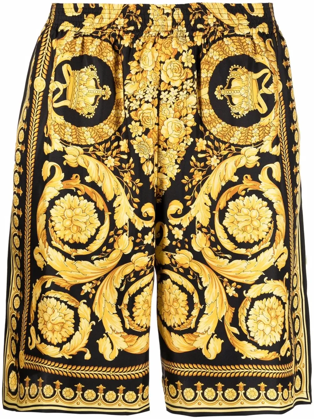 Versace バーコロプリント シルクショーツ - 画像1