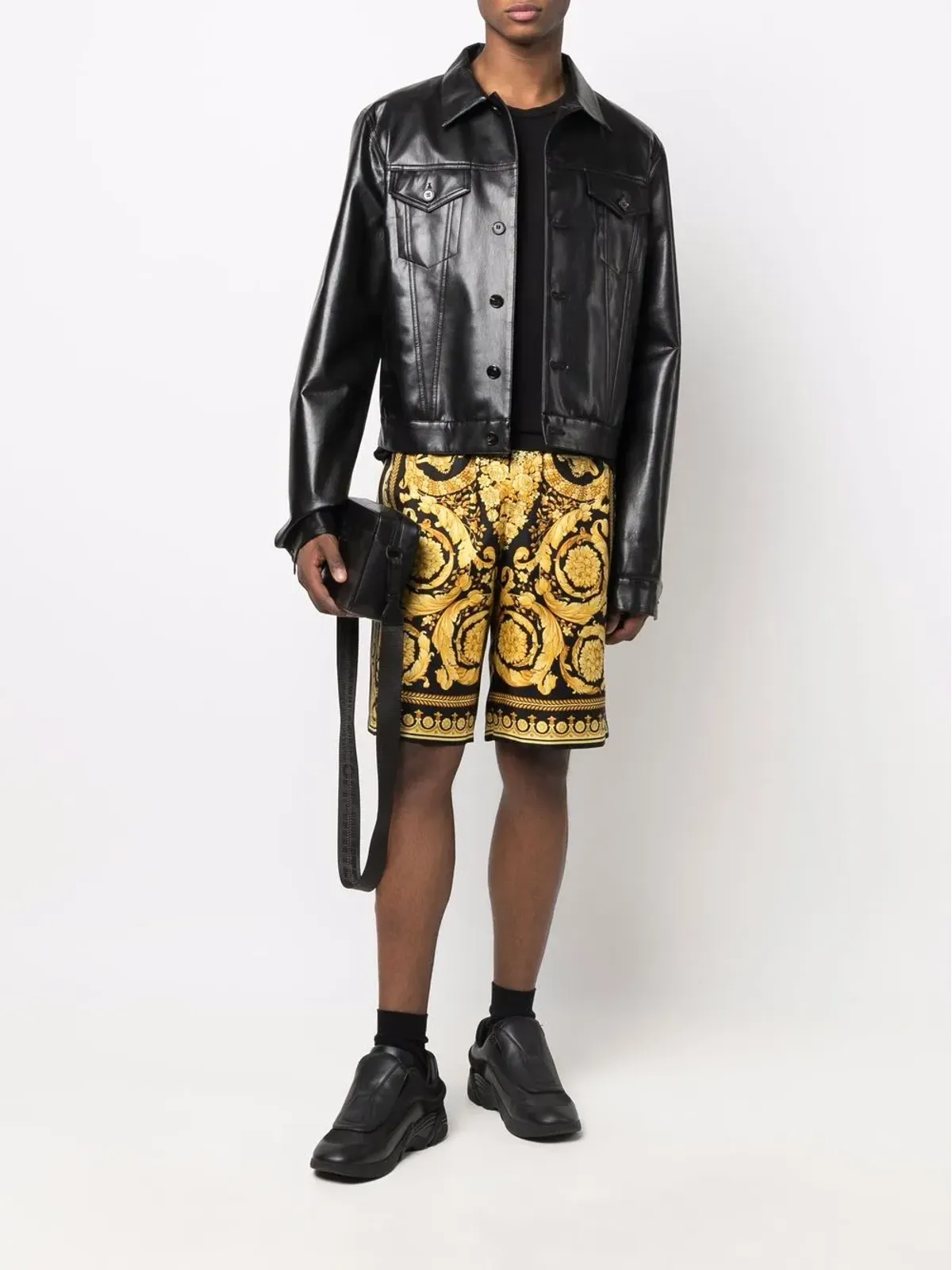 Versace バーコロプリント シルクショーツ - 画像2
