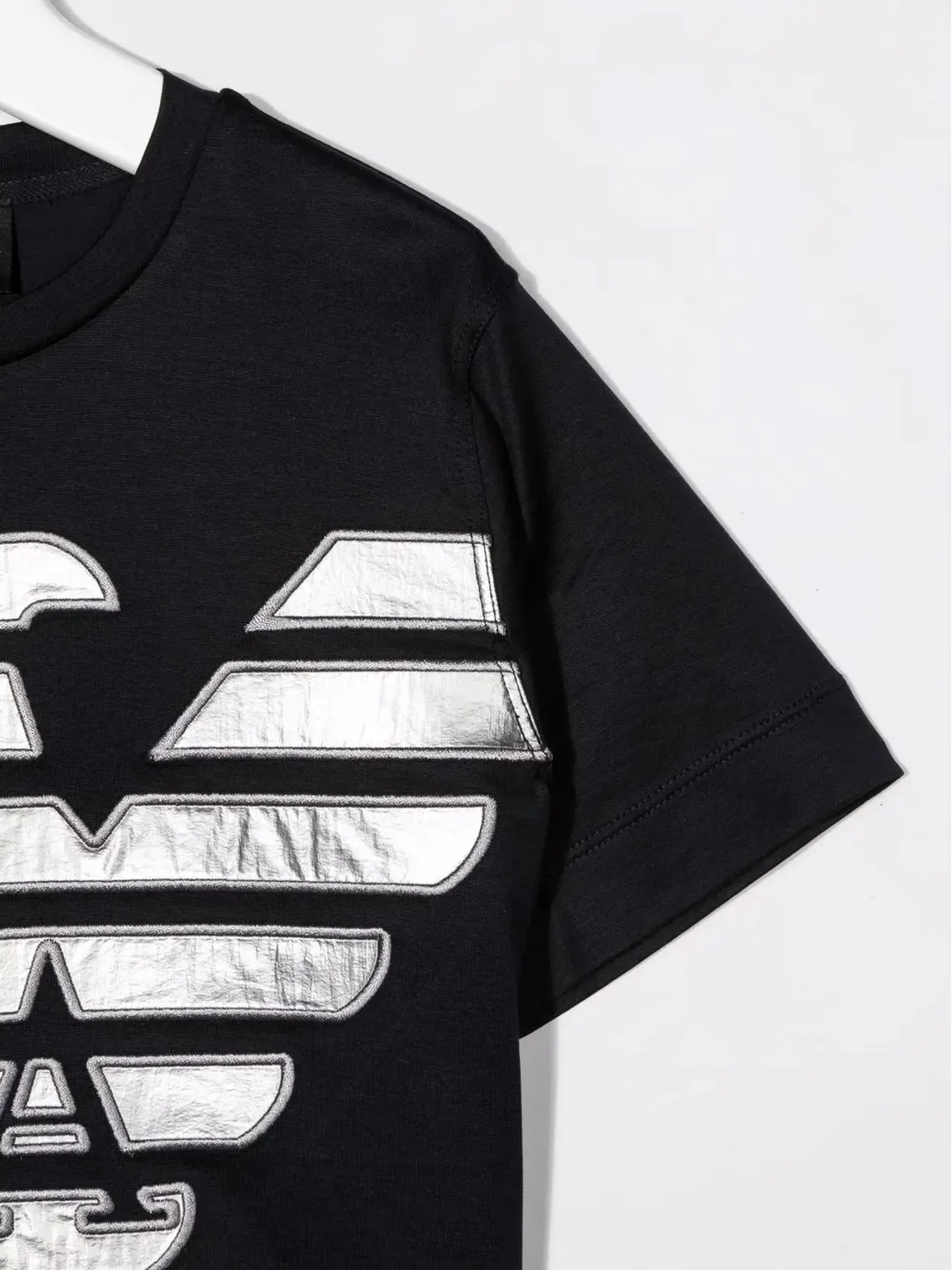 Emporio Armani Kids ロゴパッチ メタリックTシャツ - 画像3