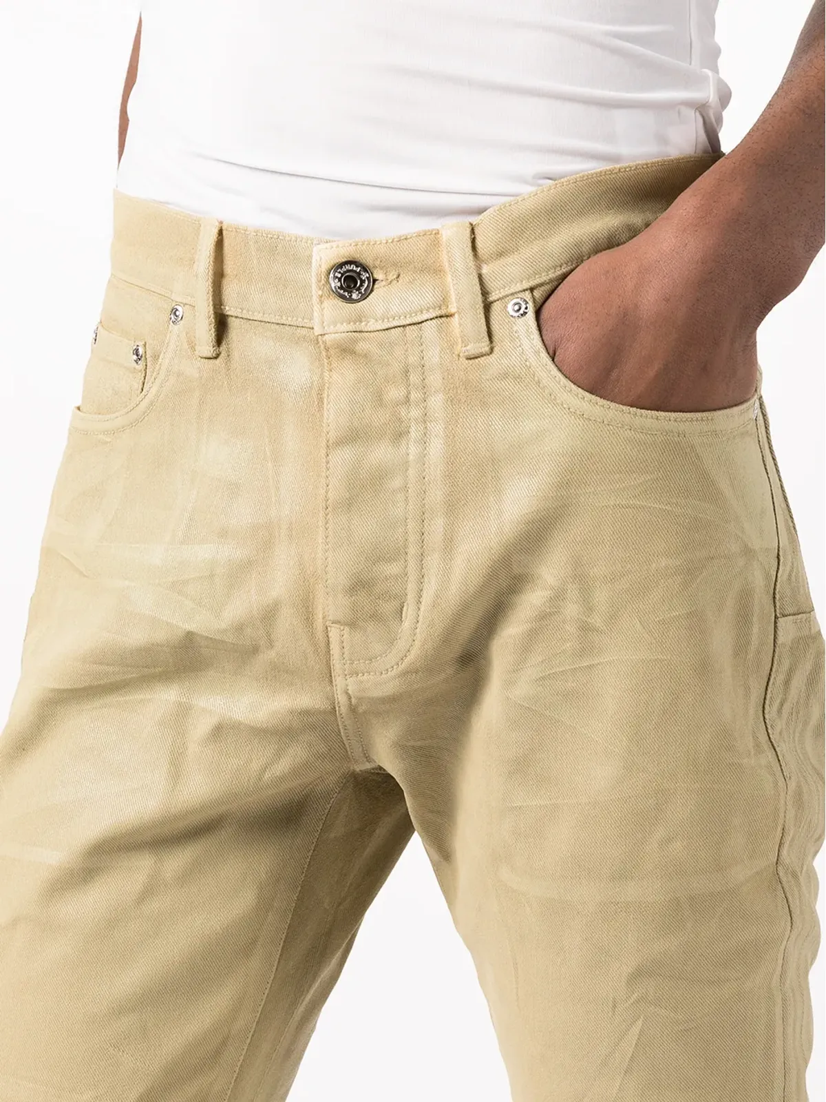 Purple Brand P001 レザー加工のスキニージーンズ ブラウン - 画像5