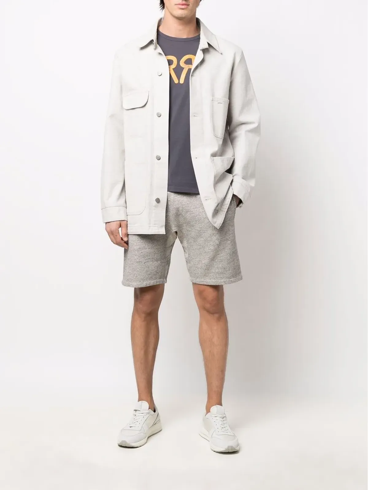 Ralph Lauren RRL ロゴプリント 半袖Tシャツ ブルー - 画像2