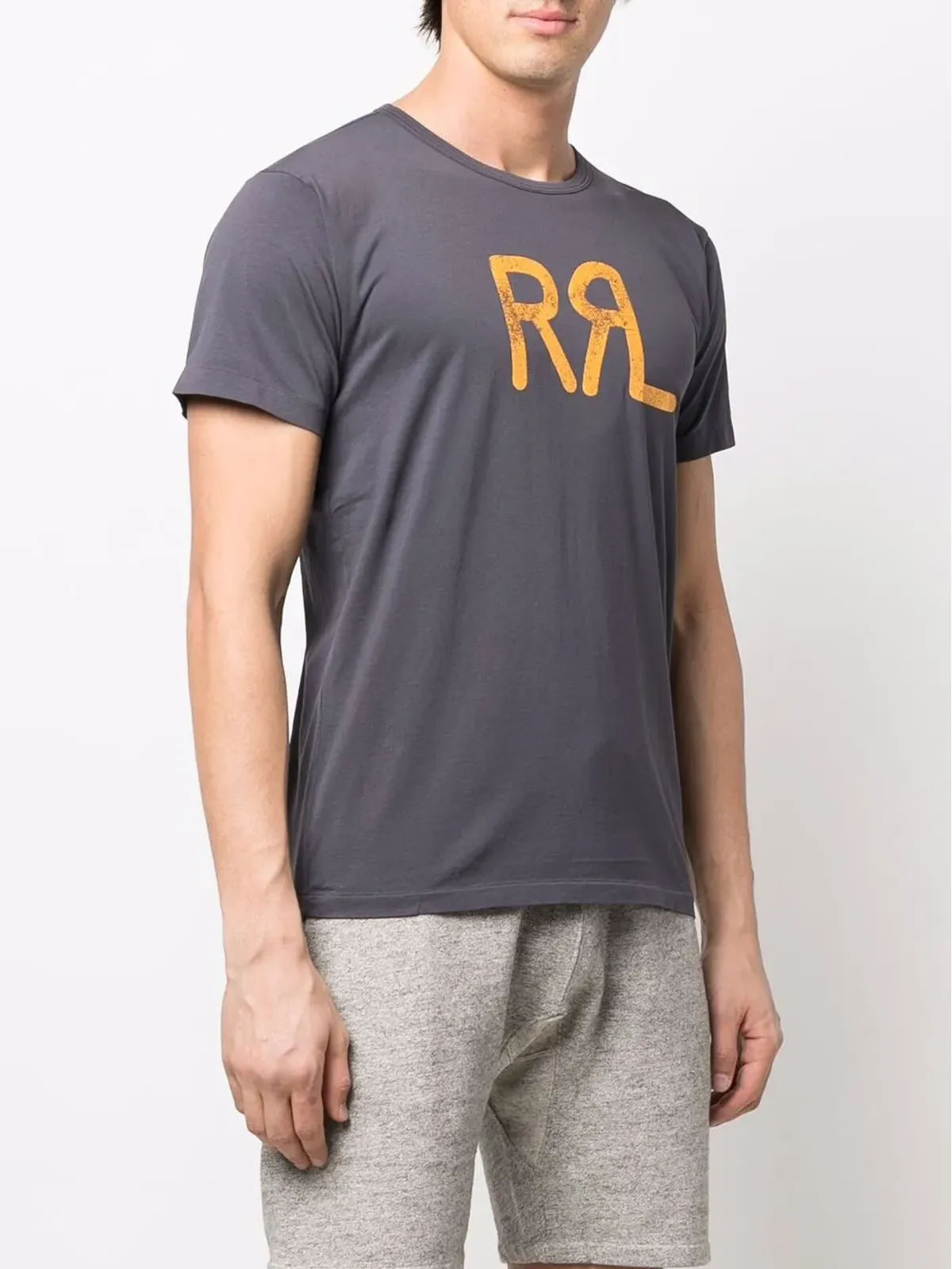 Ralph Lauren RRL ロゴプリント 半袖Tシャツ ブルー - 画像3