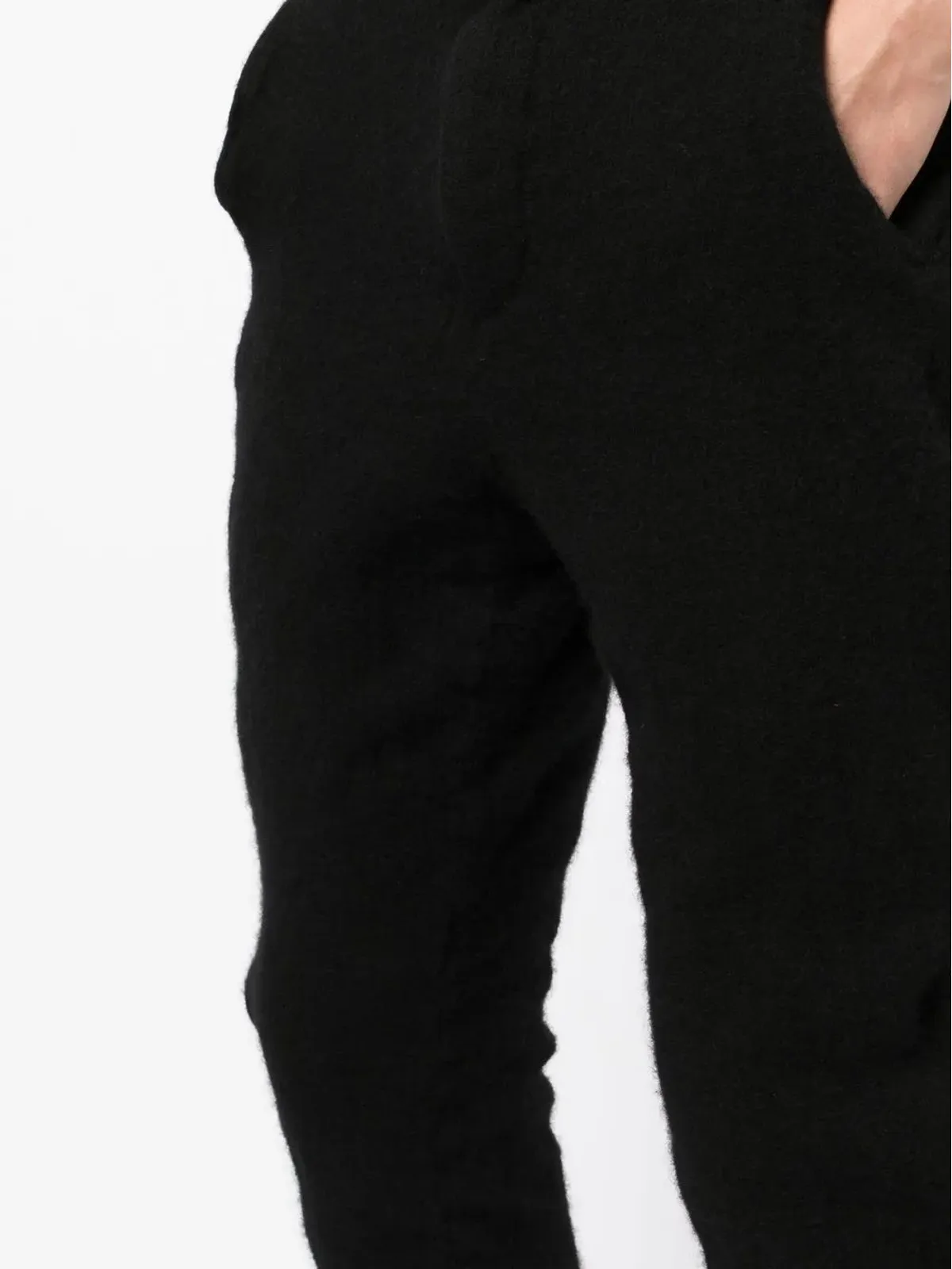 Black Comme Des Garçons ジッパー装飾クロップドパンツ - 画像5