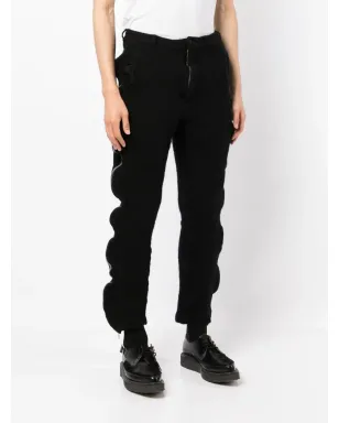 Black Comme Des Garçons ジッパー装飾クロップドパンツ - サムネイル3