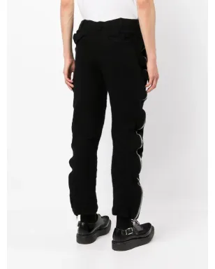 Black Comme Des Garçons ジッパー装飾クロップドパンツ - サムネイル4
