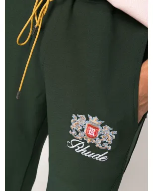 RHUDE 刺繍入りグリーントラックパンツ - サムネイル5