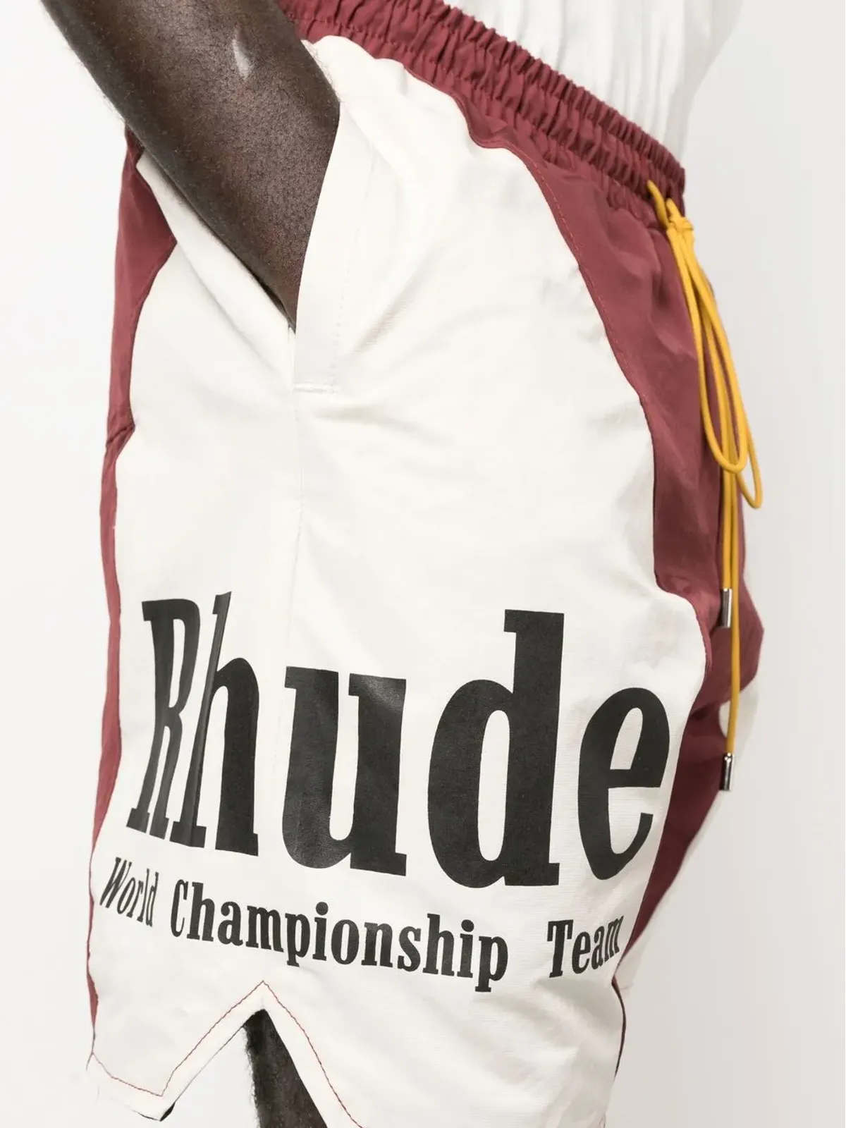 RHUDE ロゴプリント ドローストリング ショーツ - 画像4