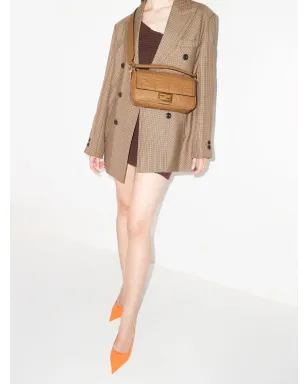 FENDI ロゴエンボス バゲット型ショルダーバッグ - ニュートラル - サムネイル2