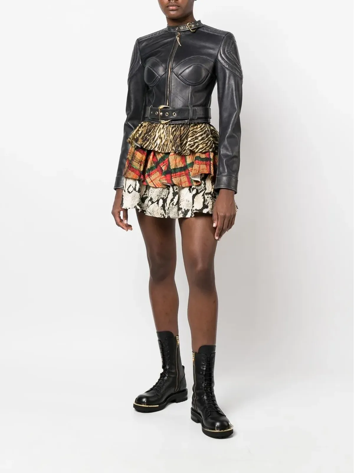 Roberto Cavalli レイヤードショートスカート - 画像2