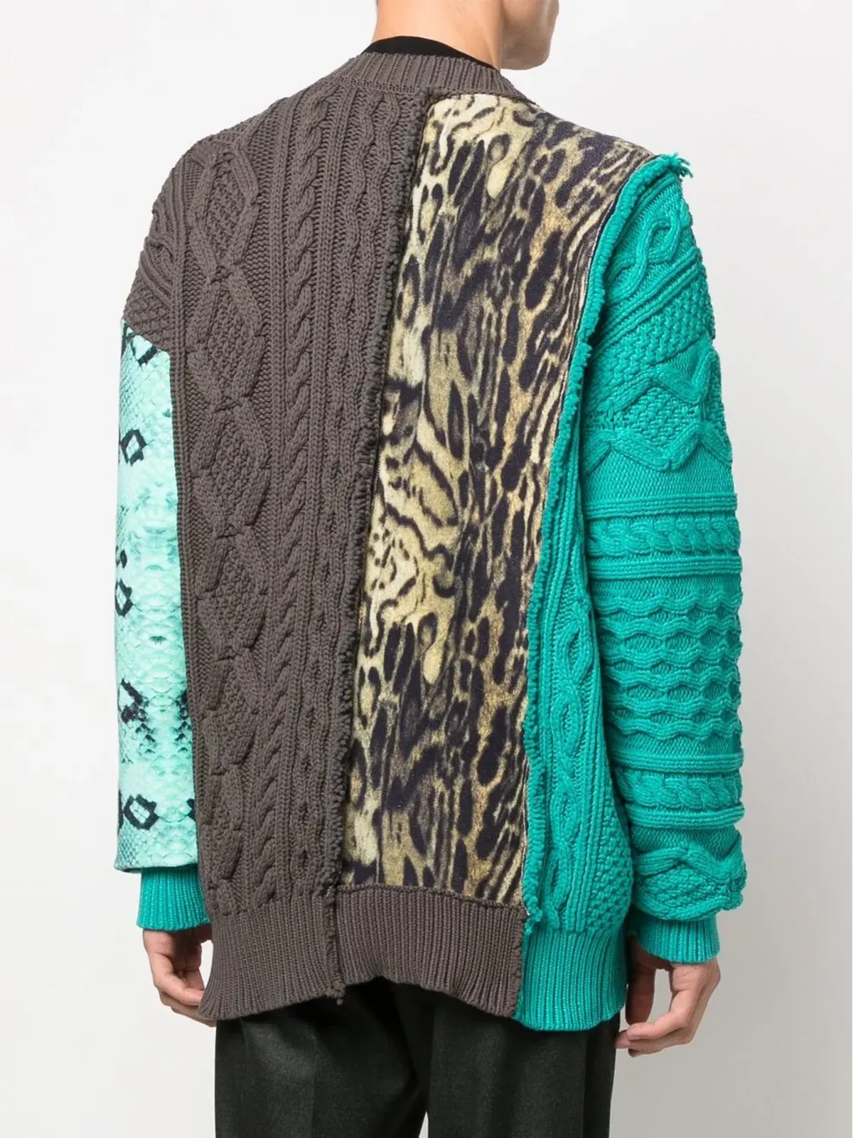 Roberto Cavalli パッチワークディテール クルーネック ジャンパー - 画像4