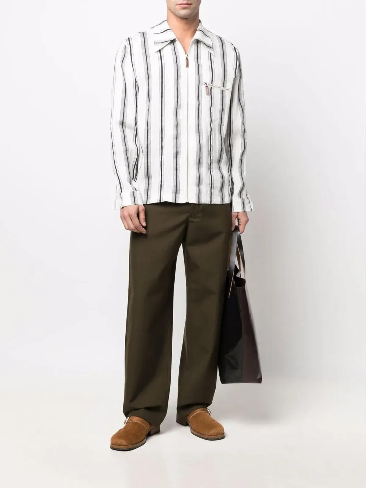 Wales Bonner stripe-print shirt - 画像2