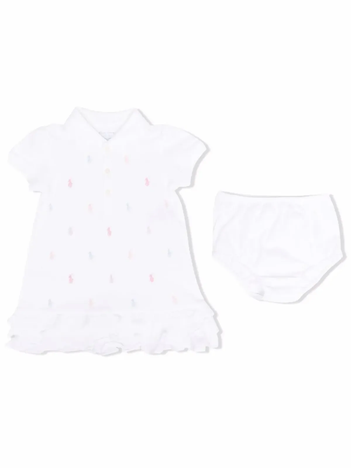 POLO RALPH LAUREN KIDS 刺繍入りフリルドレス - 画像1