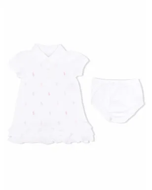 POLO RALPH LAUREN KIDS 刺繍入りフリルドレス - サムネイル1
