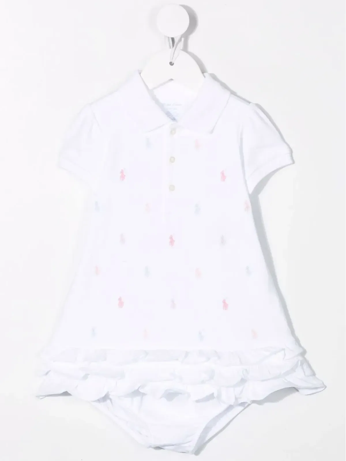 POLO RALPH LAUREN KIDS 刺繍入りフリルドレス - 画像2