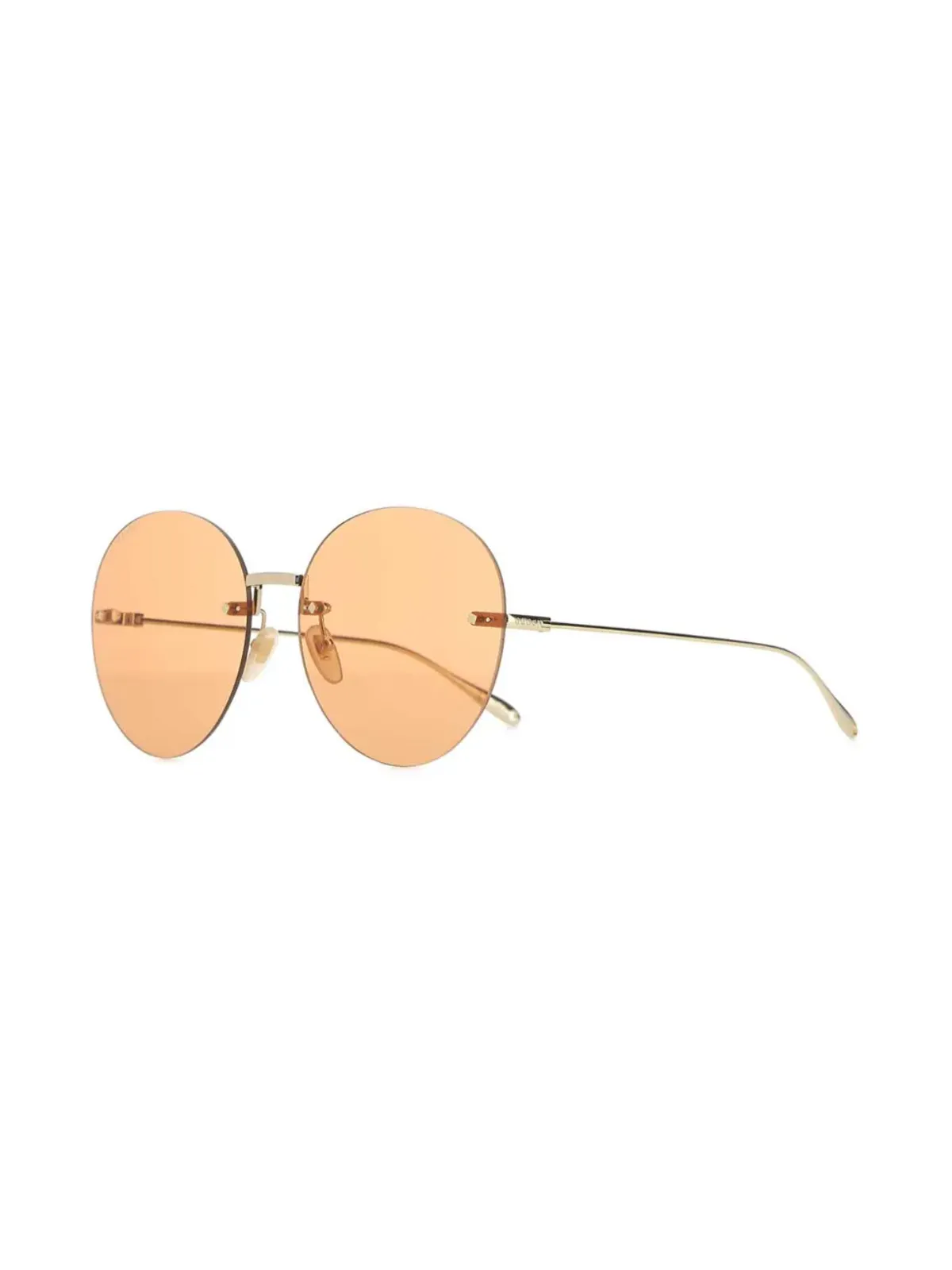 Gucci Eyewear ラウウンドフレーム? No, correct: Gucci Eyewear ラウンドフレーム ロゴチャーム サングラス - ゴールド - 画像2