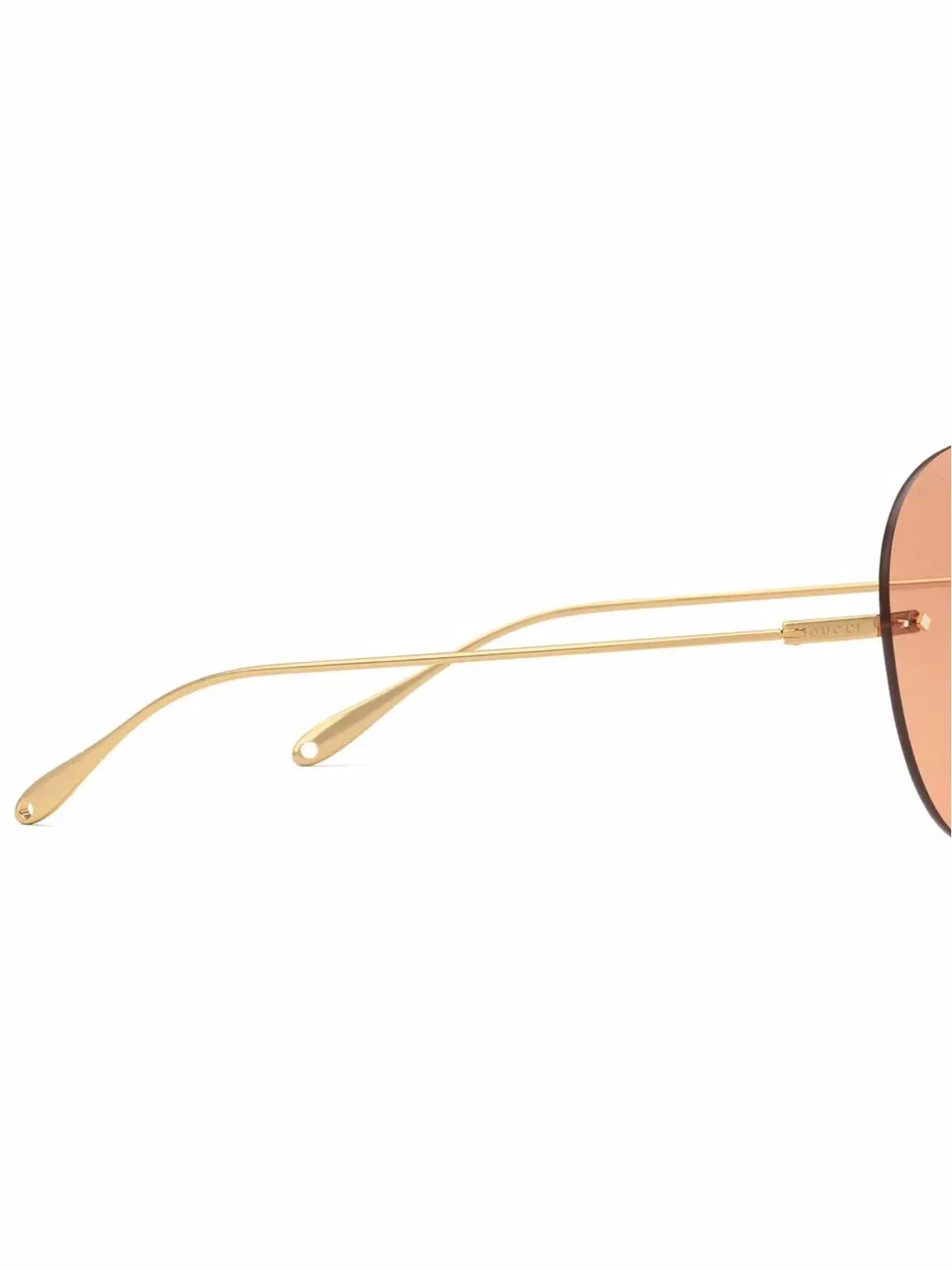 Gucci Eyewear ラウウンドフレーム? No, correct: Gucci Eyewear ラウンドフレーム ロゴチャーム サングラス - ゴールド - 画像4