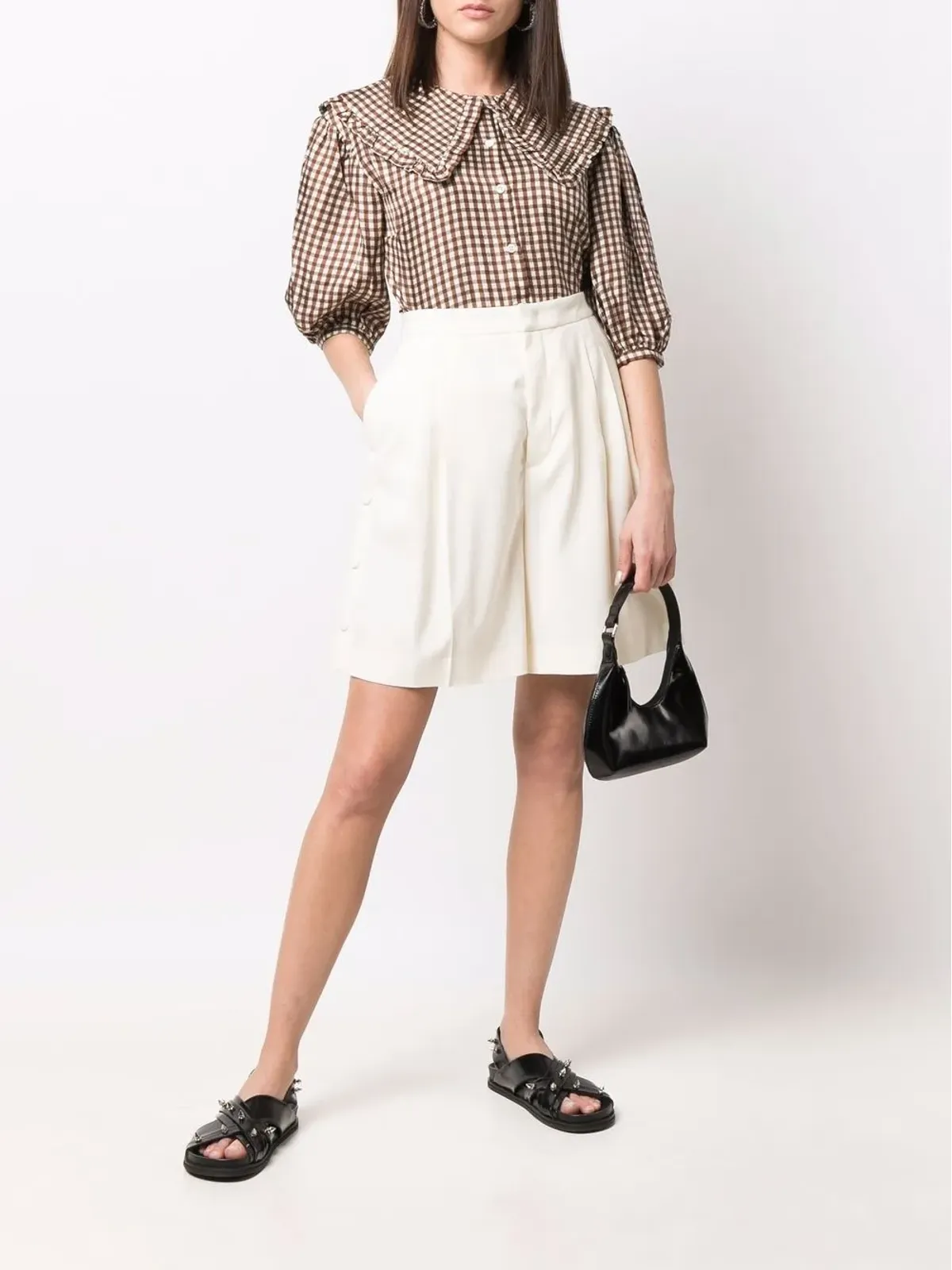RED Valentino ハイウエスト テーラードショーツ - 画像2