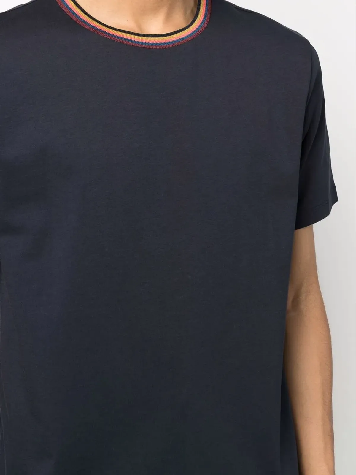 Paul Smith ストライプ トリム オーガニックコットン Tシャツ - 画像5
