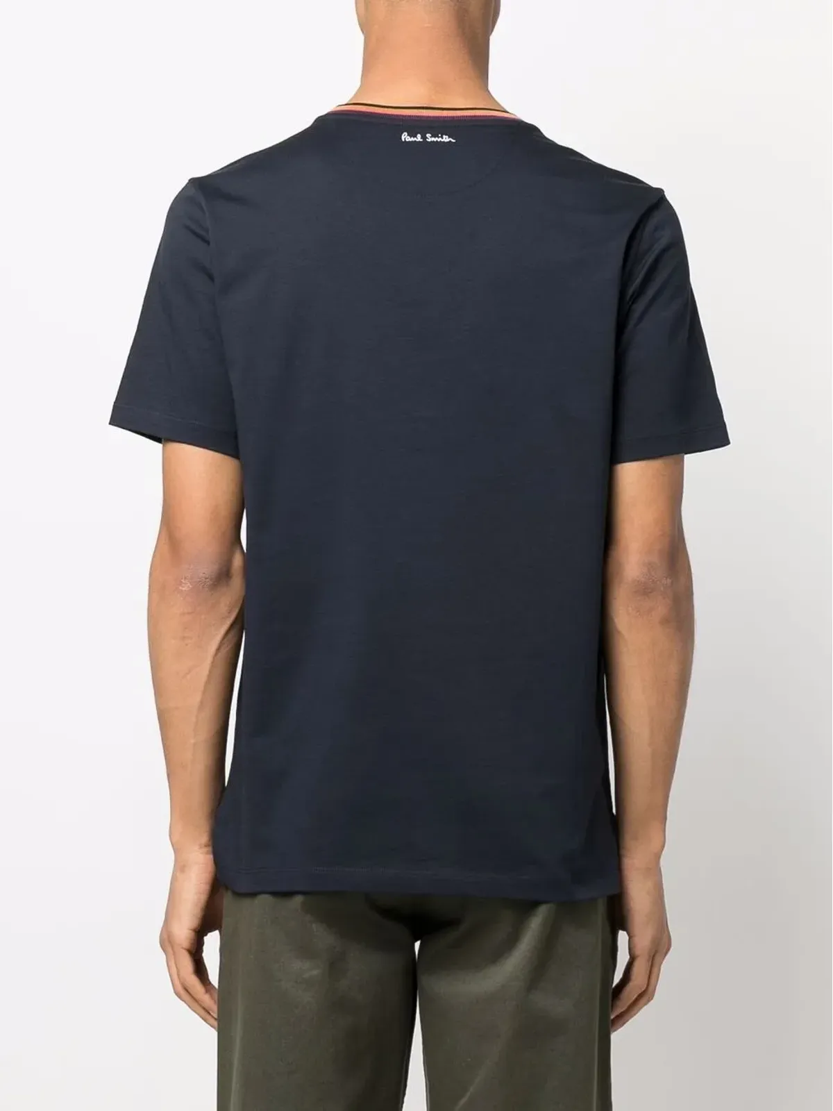 Paul Smith ストライプ トリム オーガニックコットン Tシャツ - 画像4
